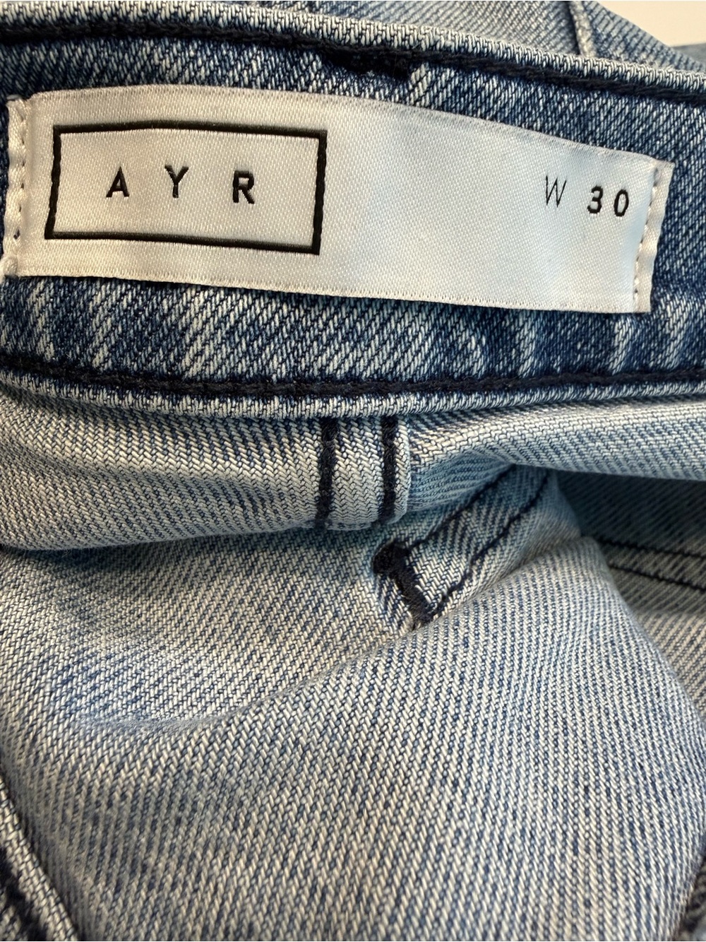 AYR The Must Wide Leg Crop Jeans Raw Hem High Rise Size 30 - Picture 2 of 8